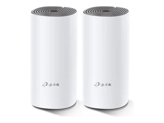 C1200 Whole Home Mesh Wi-Fi System  |  Deco E4 (2-pack)  |  802.11ac  |  867+300 Mbit / s  |  10 / 100 Mbit / s  |  Ethernet LAN (RJ-45) ports 2  |  Mesh Support Yes  |  MU-MiMO Yes  |  No mobile broadband  |  Antenna type 2xInternal