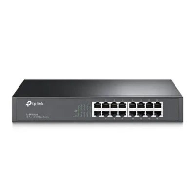 TP-LINK  |  Switch  |  TL-SF1016DS  |  Unmanaged  |  Desktop / Rackmountable  |  10 / 100 Mbps (RJ-45) ports quantity 16  |  Power supply type External