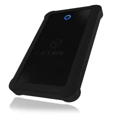 Raidsonic  |  ICY BOX  |  IB-233U3-B External enclosure for 2.5" SATA HDD / SSD with USB 3.0 interface and silicone protection sleeve  |  SATA I, II, III  |  USB 3.0  |  2.5"