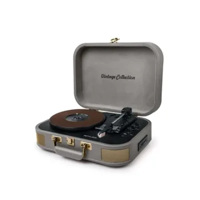 Muse  |  Turntable Stereo System  |  MT-201 BTG  |  Grey  |  USB port  |  AUX in