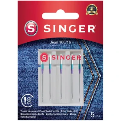 Singer  |  Denim Needle 100 / 16  |  5-Pack