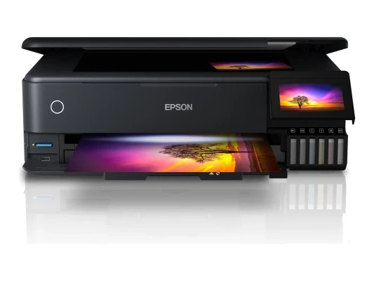 Многофункциональный принтер Epson  |  EcoTank L8180  |  Струйный  |  Цветной  |  Многофункциональный принтер  |  A3+  |  Wi-Fi  |  Черный