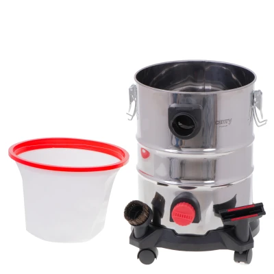 Camry  |  Professional industrial Vacuum cleaner  |  CR 7045  |  Bagged  |  Wet suction  |  Power 3400 W  |  Dust capacity 25 L  |  Red / Silver