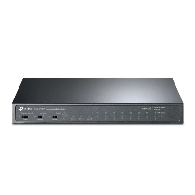 TP-LINK  |  8-Port 10 / 100Mbps + 3-Port Gigabit galda slēdzis ar 8-Port PoE+  |  LS1008  |  Nevadīts  |  Galda  |  Barošanas veids Ārējais