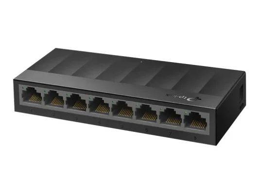 TP-LINK  |  Desktop Switch  |  LS1008G  |  Unmanaged  |  Desktop  |  Power supply type External
