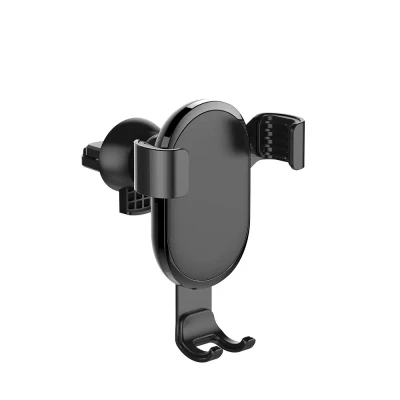 ColorWay  |  Metallic Gravity Holder For Smartphone  |  Adjustable  |  Clamp  |  Black  |  Fixation of the smartphone in one motion. Compact design, does not take up much space and does not obstruct the view. Soft coating, eliminates the appearance of scr