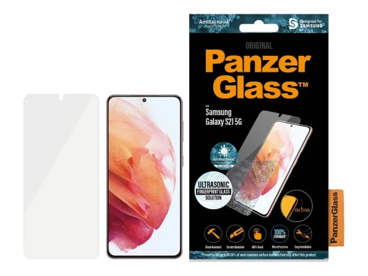 PanzerGlass  |  Samsung  |  Galaxy S21 5G  |  Стекло  |  Прозрачный  |  Подходит для чехлов
