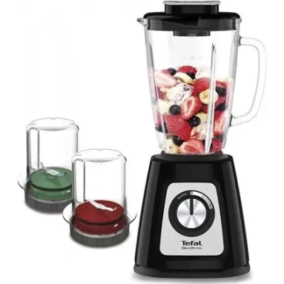 TEFAL  |  Blender  |  BL438831 BlendForce  |  Tabletop  |  800 W  |  Jar material Glass  |  Jar capacity 1.25 L  |  Ice crushing  |  Black