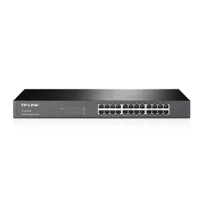 TP-LINK  |  24-портовый гигабитный коммутатор для установки в стойку  |  TL-SG1024  |  Без управления  |  Устанавливается в стойку