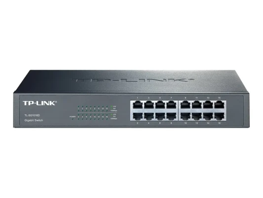 TP-LINK  |  16-Port Gigabit Switch  |  TL-SG1016D  |  Unmanaged  |  Desktop / Rackmountable