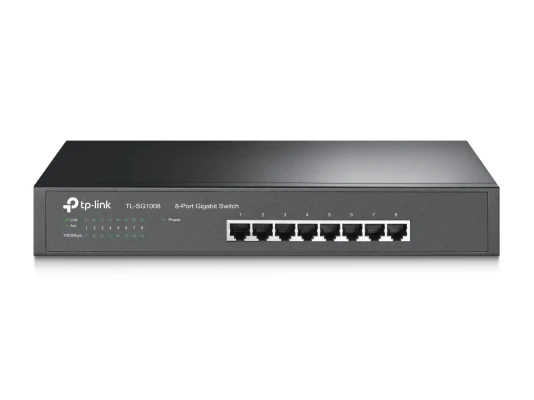 TP-LINK  |  8-Port Gigabit Switch  |  TL-SG1008  |  Unmanaged  |  Desktop / Rackmountable