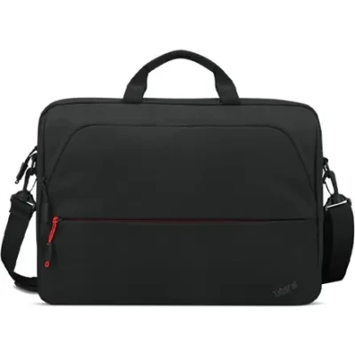 Lenovo  |  ThinkPad Essential 15.6" Topload (Sustainable & Eco-friendly, made with recycled PET: Total 7.5% Exterior: 24%)  |  Essential  |  Fits up to size 16 "  |  Topload  |  Black  |  Shoulder strap
