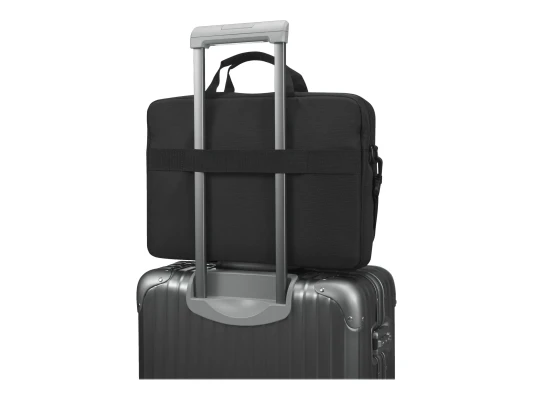 Lenovo  |  ThinkPad Essential 15.6" Topload (Sustainable & Eco-friendly, made with recycled PET: Total 7.5% Exterior: 24%)  |  Essential  |  Fits up to size 16 "  |  Topload  |  Black  |  Shoulder strap