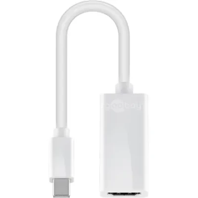 Goobay  |  Mini DisplayPort / HDMI adapter cable 1.1  |  51729  |  White  |  Mini DisplayPort male  |  HDMI female (Type A)