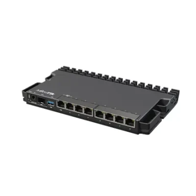 MikroTik RB5009UG+S+IN Router  |  Gigabit Ethernet  |  7x RJ-45  |  1x 2.5GbE  |  1x SFP+  |  USB