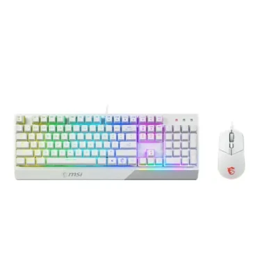 MSI  |  Vigor GK30 COMBO WHITE  |  Keyboard and Mouse Set  |  Wired  |  Mouse included  |  US  |  White