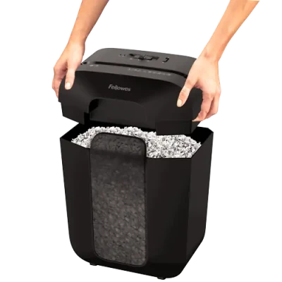 Powershred  |  LX41  |  Melns  |  17 L  |  Kredītkaršu šķēlēšana  |  Papīra apstrāde standarts / izvade 8 lapas vienā reizē  |  Mini-griešanas šķēlējs  |  Garantija 24 mēneši