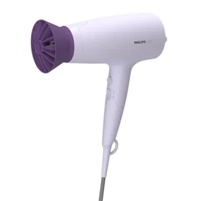 Philips  |  Фен для волос  |  BHD341 / 10  |  2100 W  |  Количество настроек температуры 6  |  Ионизирующая функция  |  Светло-фиолетовый
