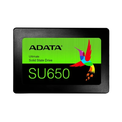 ADATA  |  Ultimate SU650  |  256 GB  |  SSD form factor 2.5"  |  Solid-state drive interface SATA 6Gb / s  |  Read speed 520 MB / s  |  Write speed 450 MB / s