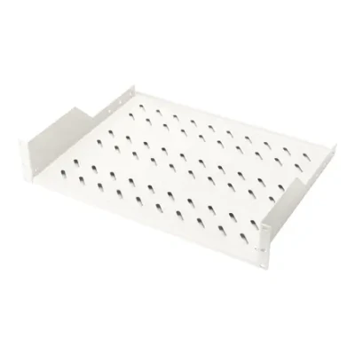 Digitus  |  Fixed Shelf for Racks  |  DN-97610  |  White  |  Perfect for storage of components which are not 483 mm (19”) suitable; Slim design which takes space of 2 height units; Easy and quick to mount or dismount; Load capacity: 25 kg; Dimensions: 88 