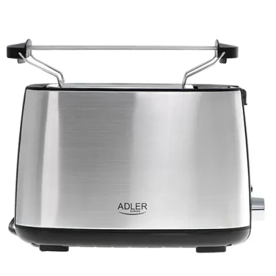 Adler | Maizes tosteris | AD 3214 | Jauda 750 W | Atveru skaits 2 | Korpusa materiāls Nerūsējošais tērauds | Sudraba