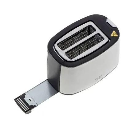 Adler | Maizes tosteris | AD 3214 | Jauda 750 W | Atveru skaits 2 | Korpusa materiāls Nerūsējošais tērauds | Sudraba