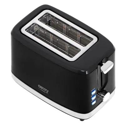 Camry  |  Toaster  |  CR 3218  |  Power 750 W  |  Number of slots 2  |  Housing material Plastic  |  Black