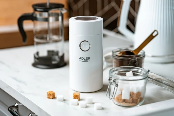 Adler  |  Coffee Mill  |  AD 4446ws  |  150 W  |  Coffee beans capacity 75 g  |  White