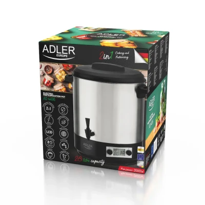 Adler  |  Electric pot / Cooker  |  AD 4496  |  2600 W  |  28 L  |  Stainless steel / Black