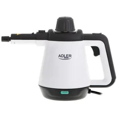 Adler  |  Steam cleaner  |  AD 7038  |  Power 1200 W  |  Steam pressure 3.5 bar  |  Water tank capacity 0.45 L  |  White / Black