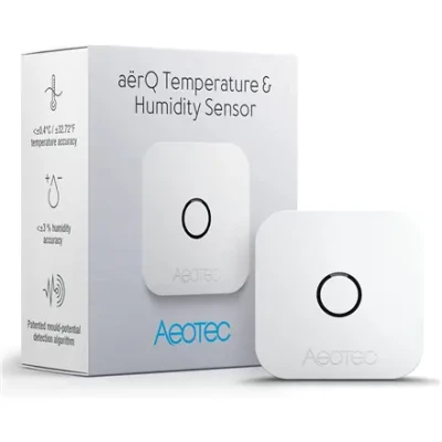 Aeotec aërQ Temperature & Humidity Sensor, Z-Wave Plus  |  AEOTEC  |  Temperature and Humidity Sensor  |  aërQ