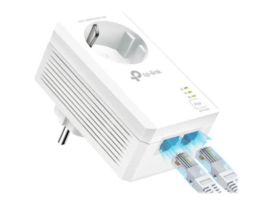 TP-LINK  |  AV1000 2-Port Gigabit Passthrough Powerline Starter Kit  |  TL-PA7027P KIT  |  10 / 100 / 1000 Mbit / s  |  Ethernet LAN (RJ-45) ports 2  |  No Wi-Fi  |  Extra socket
