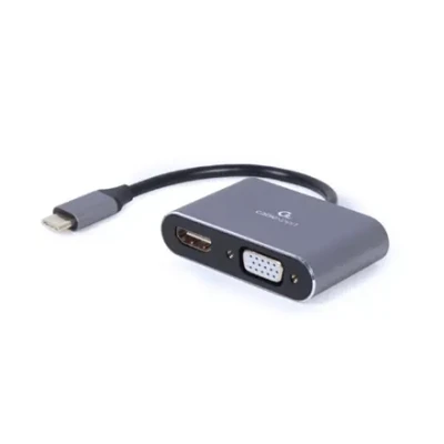 Cablexpert  |  USB Type-C to HDMI and VGA display adapter  |  A-USB3C-HDMIVGA-01  |  USB Type-C