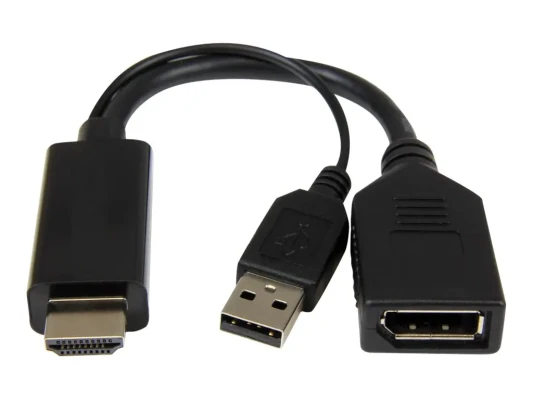 Cablexpert  |  Активный адаптер 4K HDMI на DisplayPort  |  A-HDMIM-DPF-01  |  Черный  |  DisplayPort Female  |  HDMI Male (Type A)  |  0.1 м