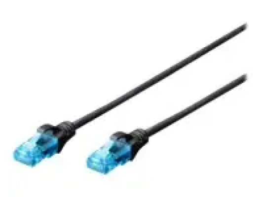 Patch Cord  |  DK-1512-005 / BL  |  2x RJ45 (8P8C) connectors. Structure: 4 x 2 AWG 26 / 7, twisted pair. Boots with kink protection, strain relief and latch protection.