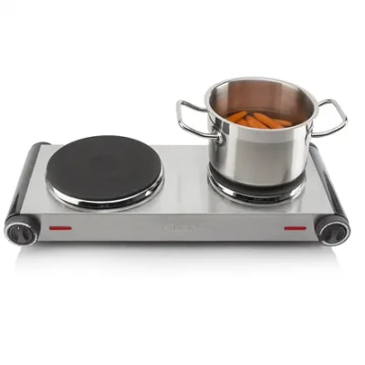 Tristar  |  Table Electric Hob  |  KP-6248  |  2 Cooking Zones  |  Stainless Steel / Black