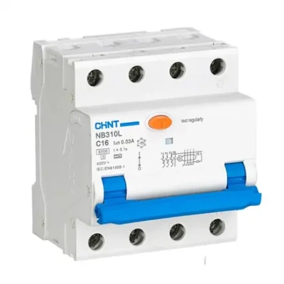 Chint  |  Circuit breaker RCBO, NB310L / 3N, 3P+N, C32, 30mA, A, 6kA  |  NB310L3PN30MAA32C