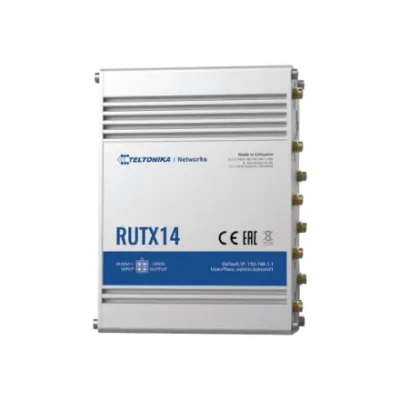 LTE Cat 12 Маршрутизатор  |  RUTX14  |  802.11ac  |  867 Мбит / с  |  10 / 100 / 1000 Мбит / с  |  Ethernet LAN (RJ-45) порты 5  |  MU-MiMO Да  |  4G  |  Тип антенны Внутренний