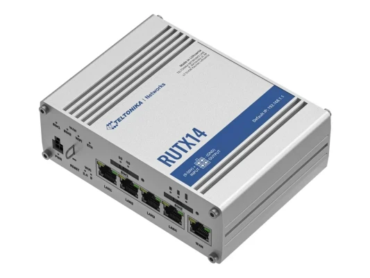 LTE Cat 12 Маршрутизатор  |  RUTX14  |  802.11ac  |  867 Мбит / с  |  10 / 100 / 1000 Мбит / с  |  Ethernet LAN (RJ-45) порты 5  |  MU-MiMO Да  |  4G  |  Тип антенны Внутренний