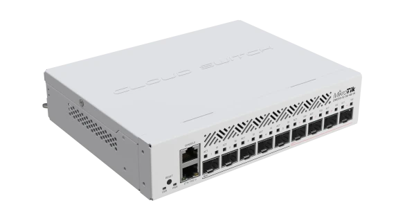 Cloud Router Switch  |  CRS310-1G-5S-4S+IN  |  Без Wi-Fi  |  10 / 100 / 1000 Мбит / с  |  Ethernet LAN (RJ-45) порты 1  |  Поддержка Mesh Нет  |  MU-MiMO Нет  |  Без мобильного широкополосного доступа