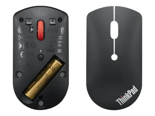 Lenovo  |  ThinkPad Bluetooth Silent Mouse bez akumulatora  |  Bezvadu  |  Bluetooth 5.0  |  Melns  |  1 gads