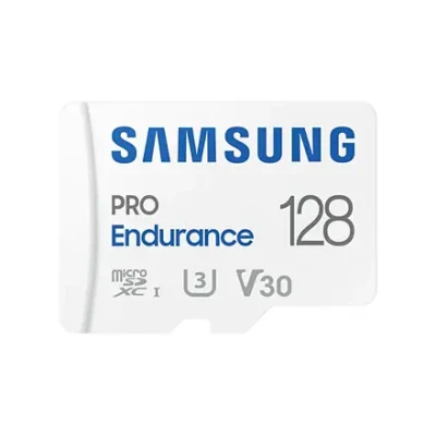 Samsung  |  PRO Endurance  |  MB-MJ128KA / EU  |  128 GB  |  MicroSD atmiņas karte  |  Flash atmiņas klase U3, V30, 10. klase  |  SD adapteris