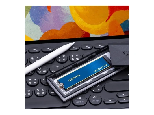 ADATA  |  LEGEND 710  |  512 GB  |  SSD forma faktors M.2 2280  |  Cietā diska interfeiss PCIe Gen3x4  |  Lasīšanas ātrums 2400 MB / s  |  Rakstīšanas ātrums 1800 MB / s