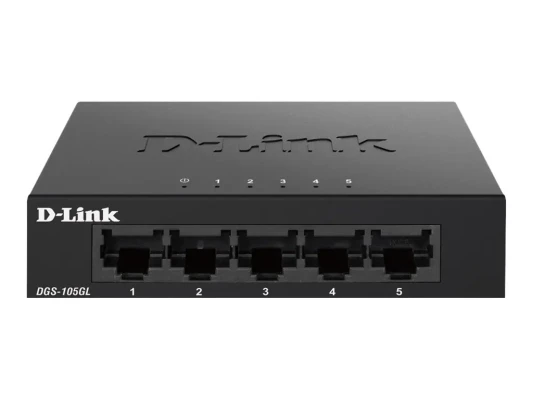 D-Link  |  Ethernet коммутатор  |  DGS-105GL / E  |  Неуправляемый  |  Настольный  |  Gigabit Ethernet (медные) порты количество 5