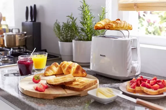 Philips  |  Toaster  |  HD2581 / 00 Daily Collection  |  Power 760-900 W  |  Number of slots 2  |  Housing material Plastic  |  White