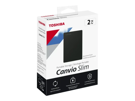 Canvio Slim  |  HDTD320EK3EA  |  2000 GB  |  2.5 "  |  USB 3.2 Gen1  |  Black