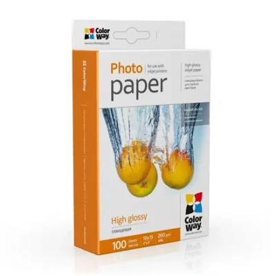 Fotopapīrs  |  PG2601004R  |  Balts  |  260 g / m²  |  10 x 15 cm  |  Spīdīgs