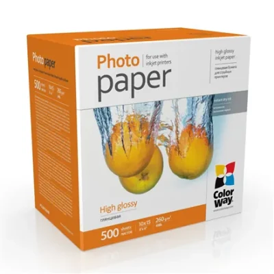 Фотобумага  |  PG2605004R  |  Белая  |  260 г / м²  |  10 x 15 см  |  Глянцевая