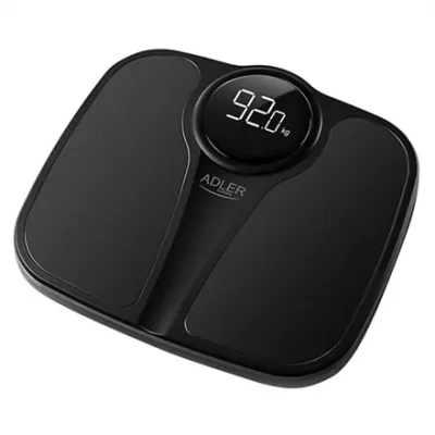 Adler  |  Bathroom Scale  |  AD 8172b  |  Maximum weight (capacity) 180 kg  |  Accuracy 100 g  |  Body Mass Index (BMI) measuring  |  Black