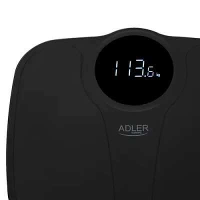 Adler  |  Bathroom Scale  |  AD 8172b  |  Maximum weight (capacity) 180 kg  |  Accuracy 100 g  |  Body Mass Index (BMI) measuring  |  Black